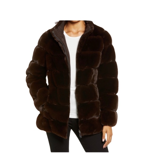 Via Spiga Jackets & Blazers - VIA SPIGA NWT Eggplant Faux Fur Reversible Jacket